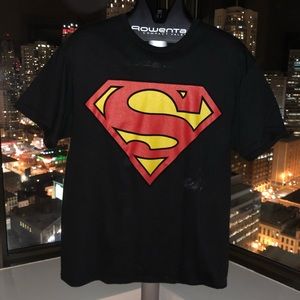 Black Vintage Superman Brand T-Shirt